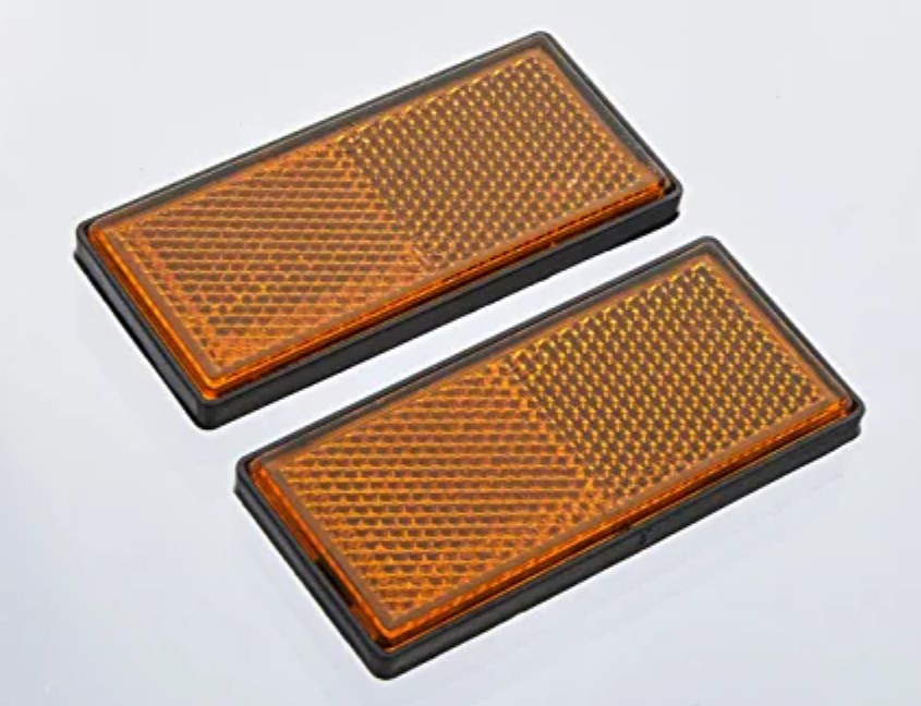 Reflektor eckig, orange , Set